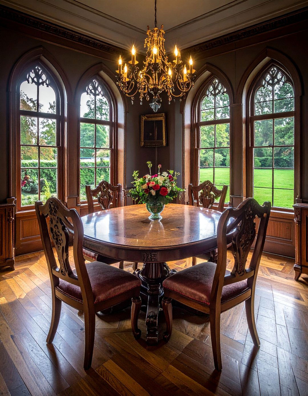 Victorian Dining Room with Gothic Revival Details - 25 Victorian Dining Room Ideas for a Grand Entertaining Space