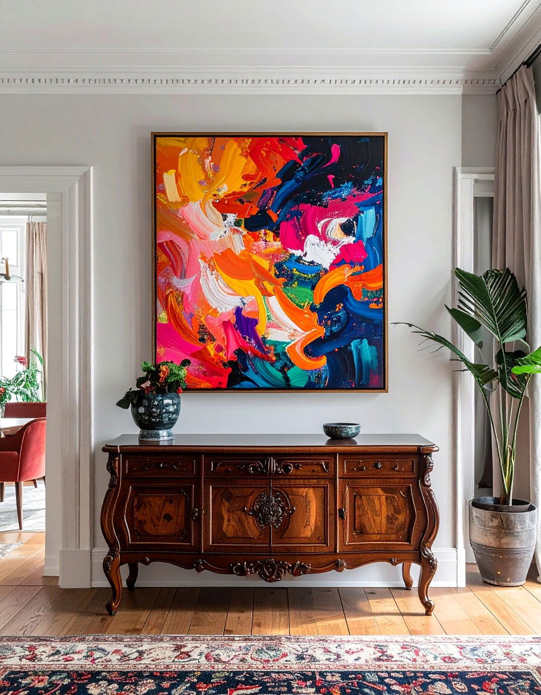 Victorian Dining Room with Modern Art - 25 Victorian Dining Room Ideas for a Grand Entertaining Space