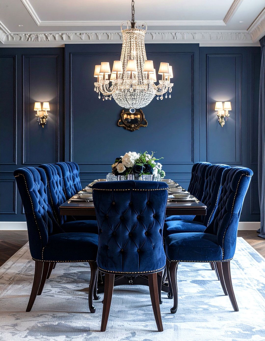 Victorian Dining Room with Upholstered High Back Chairs - 25 Victorian Dining Room Ideas for a Grand Entertaining Space