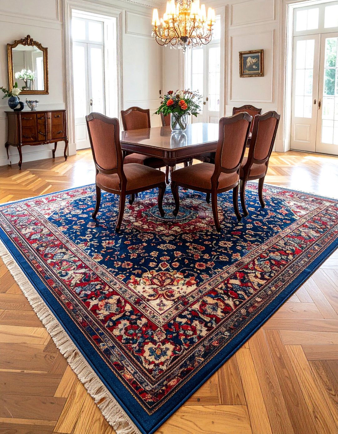 Victorian Dining Room with a Persian Area Rug - 25 Victorian Dining Room Ideas for a Grand Entertaining Space