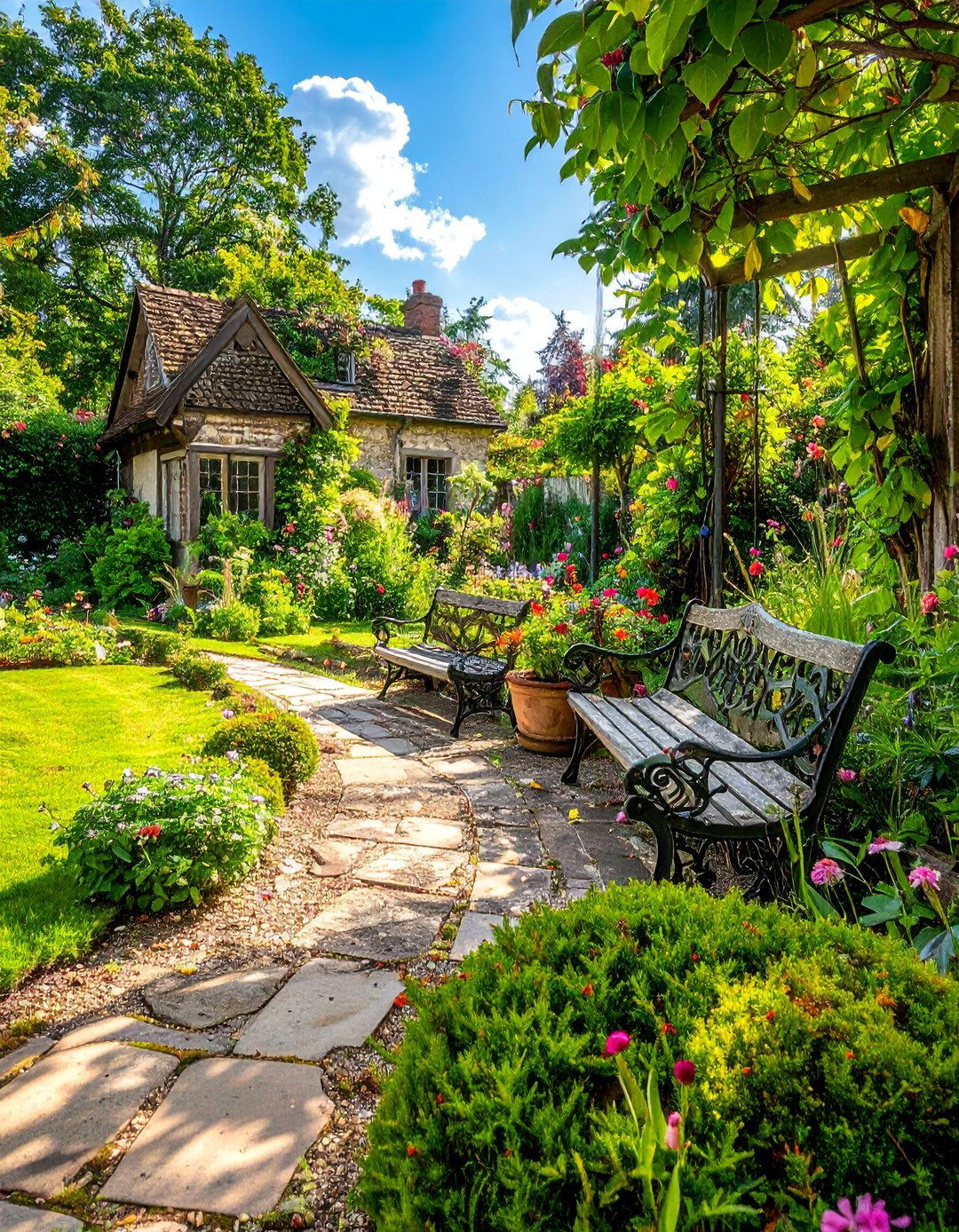 Vintage Garden Rooms with Antique Elements - 20 Fairytale Garden Ideas for a Magical Outdoor Space