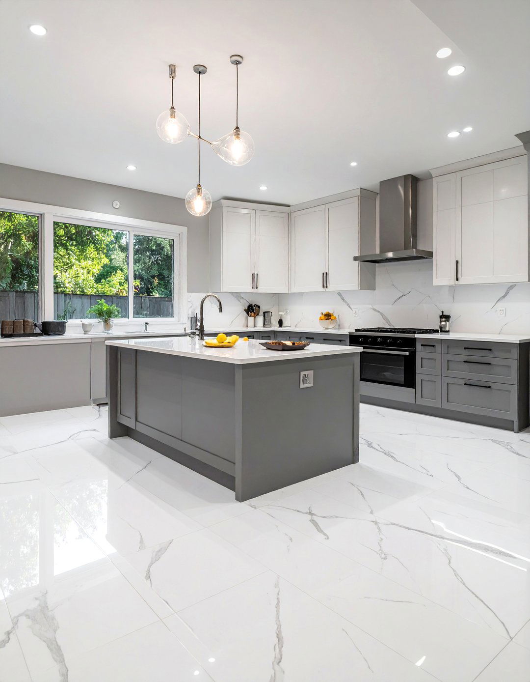 White Luxury Vinyl Tile LVT Kitchen Floor - 25 White Kitchen Floor Ideas for a Clean Look