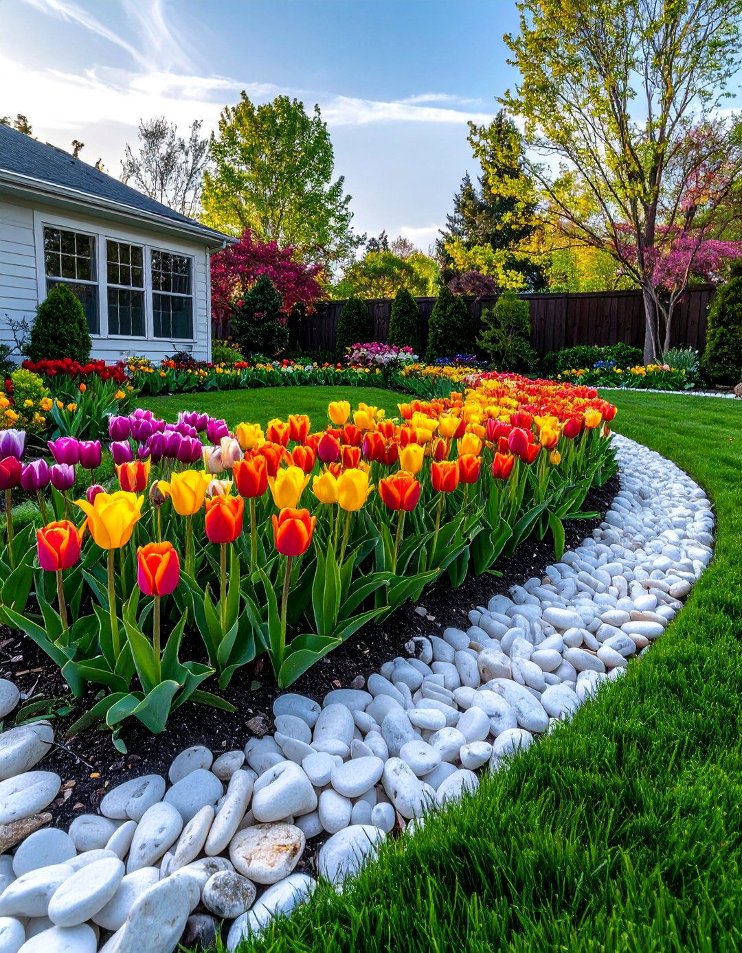 White Rock Edging for Garden Beds - 25 White Rock Landscaping Ideas for a Serene Yard