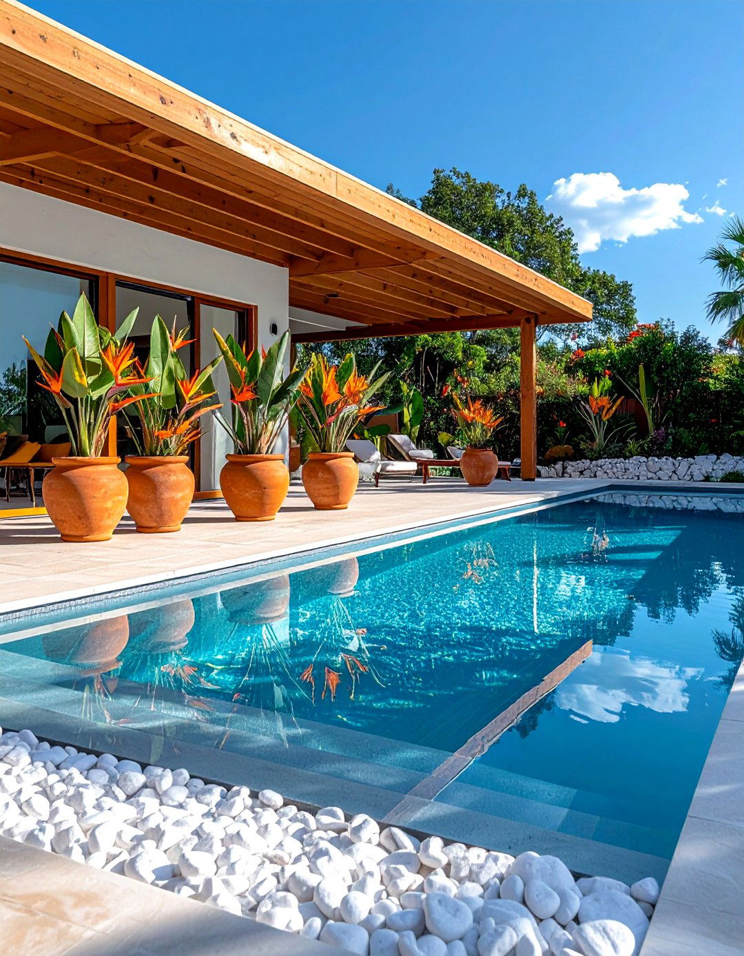 White Rock Landscaping Around a Pool Deck - 25 White Rock Landscaping Ideas for a Serene Yard