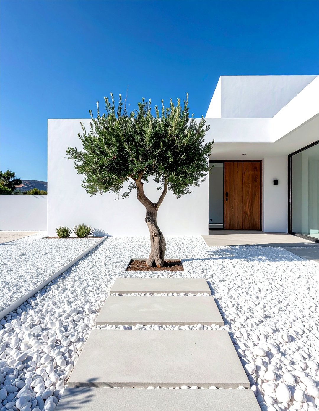 White Rock Landscaping for a Minimalist Front Yard - 25 White Rock Landscaping Ideas for a Serene Yard