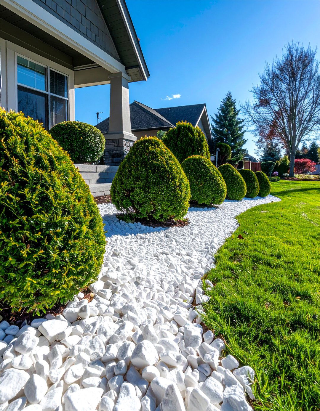 White Rock as a Lawn Mulch Alternative - 25 White Rock Landscaping Ideas for a Serene Yard