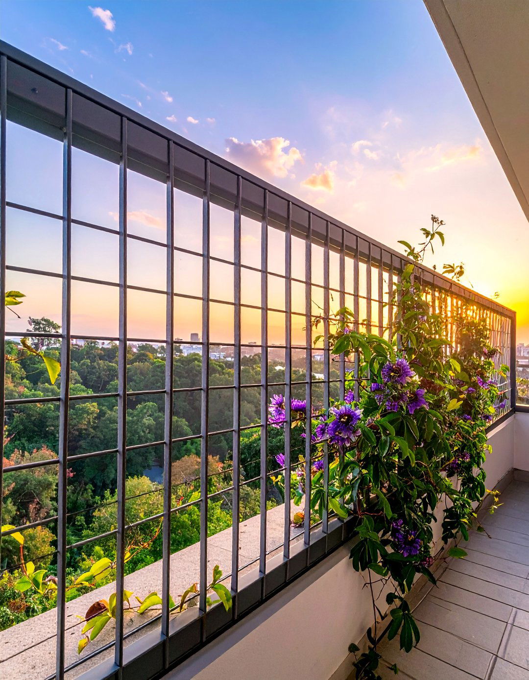 Wire Mesh Panel Balcony Trellis - 20 Balcony Trellis Ideas for Outdoor Living Spaces