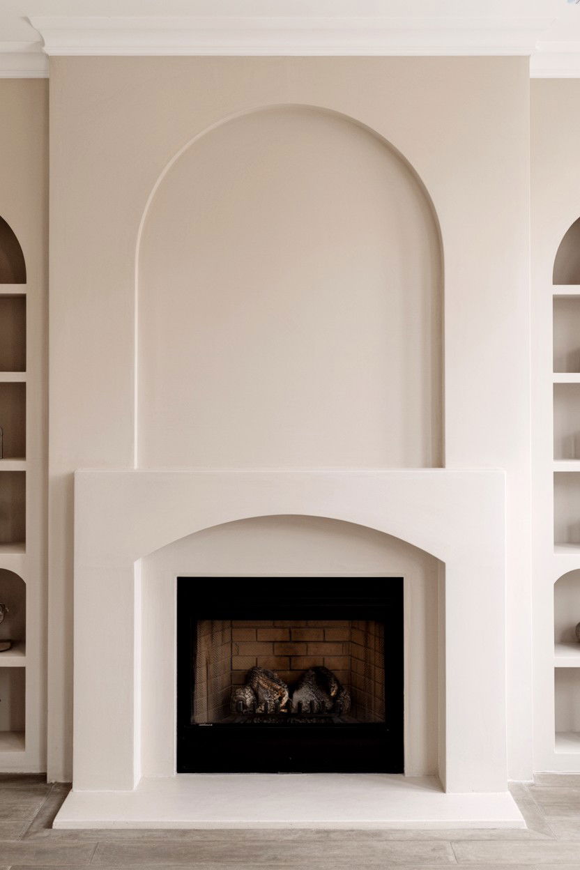 Arched Fireplace Opening with Architectural Detail - 30 best fireplace decor ideas