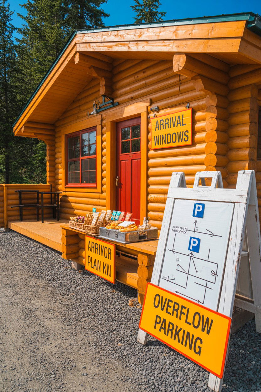 Arrival Windows and Parking Plan - 20-cozy-cabin-trip-ideas-for-groups-and-friends