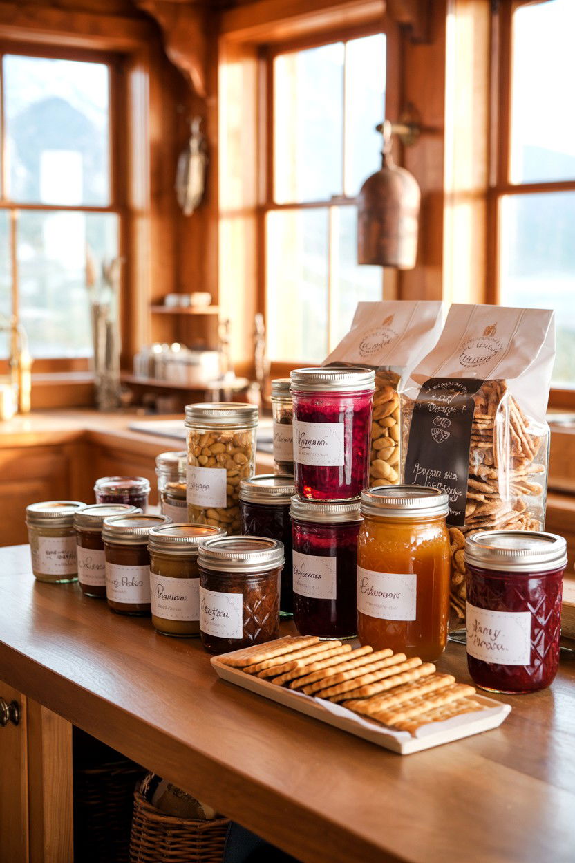 Artisanal Pantry and Snacks - 20-luxury-cozy-cabin-trip-ideas