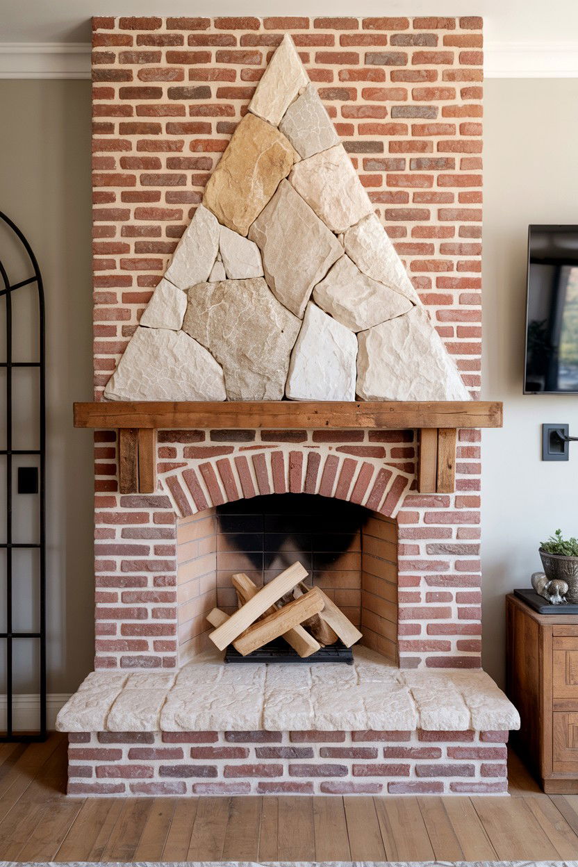 Bluestone with Thermal Finish - 30 stone fireplace ideas