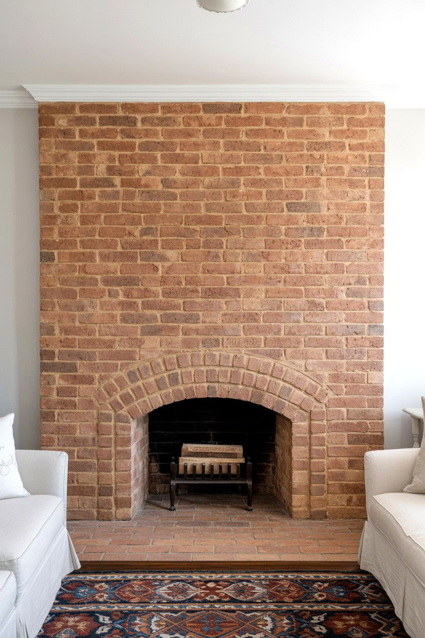 Brick Arch Traditional Character - 30 fireplace wall ideas