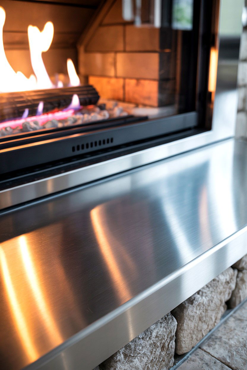 Brick Pavers with Radial Pattern Layout - 30 best fireplace hearth ideas