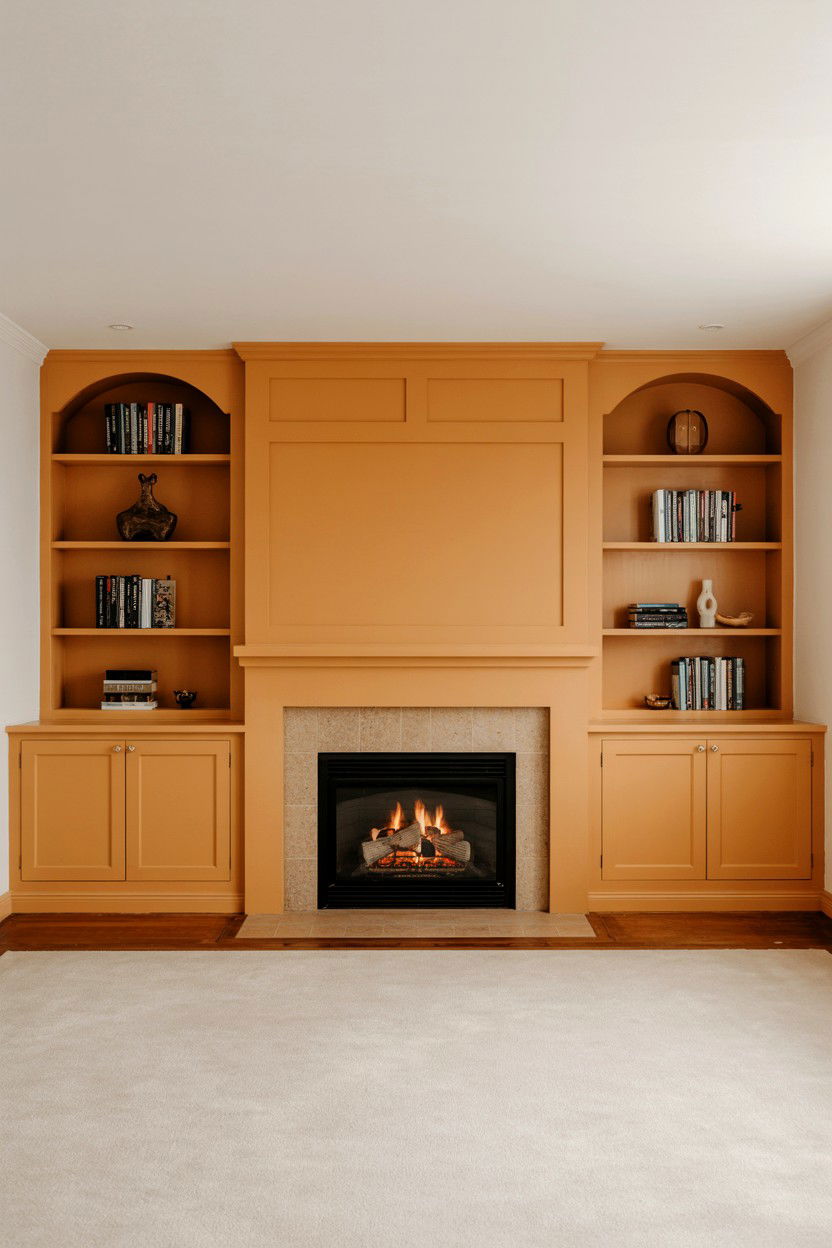Built In Cabinetry and Storage Around Fireplace - 30 best fireplace decor ideas