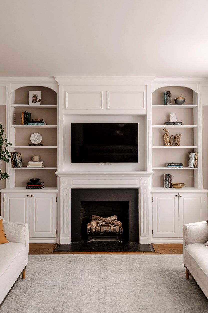 Built In Shelving Flanking - 30 fireplace makeover ideas