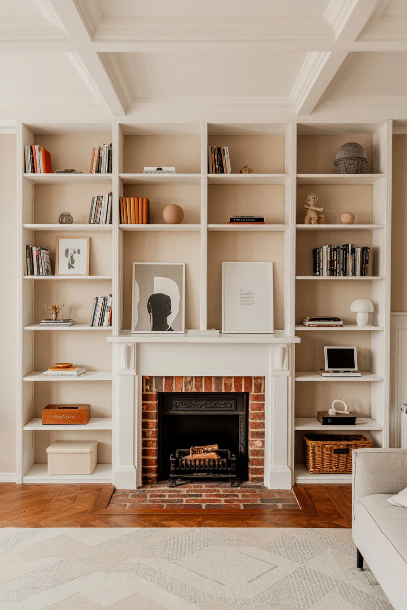 Built Ins with Adjustable Shelving for Flexibility - 30 built ins around fireplace ideas