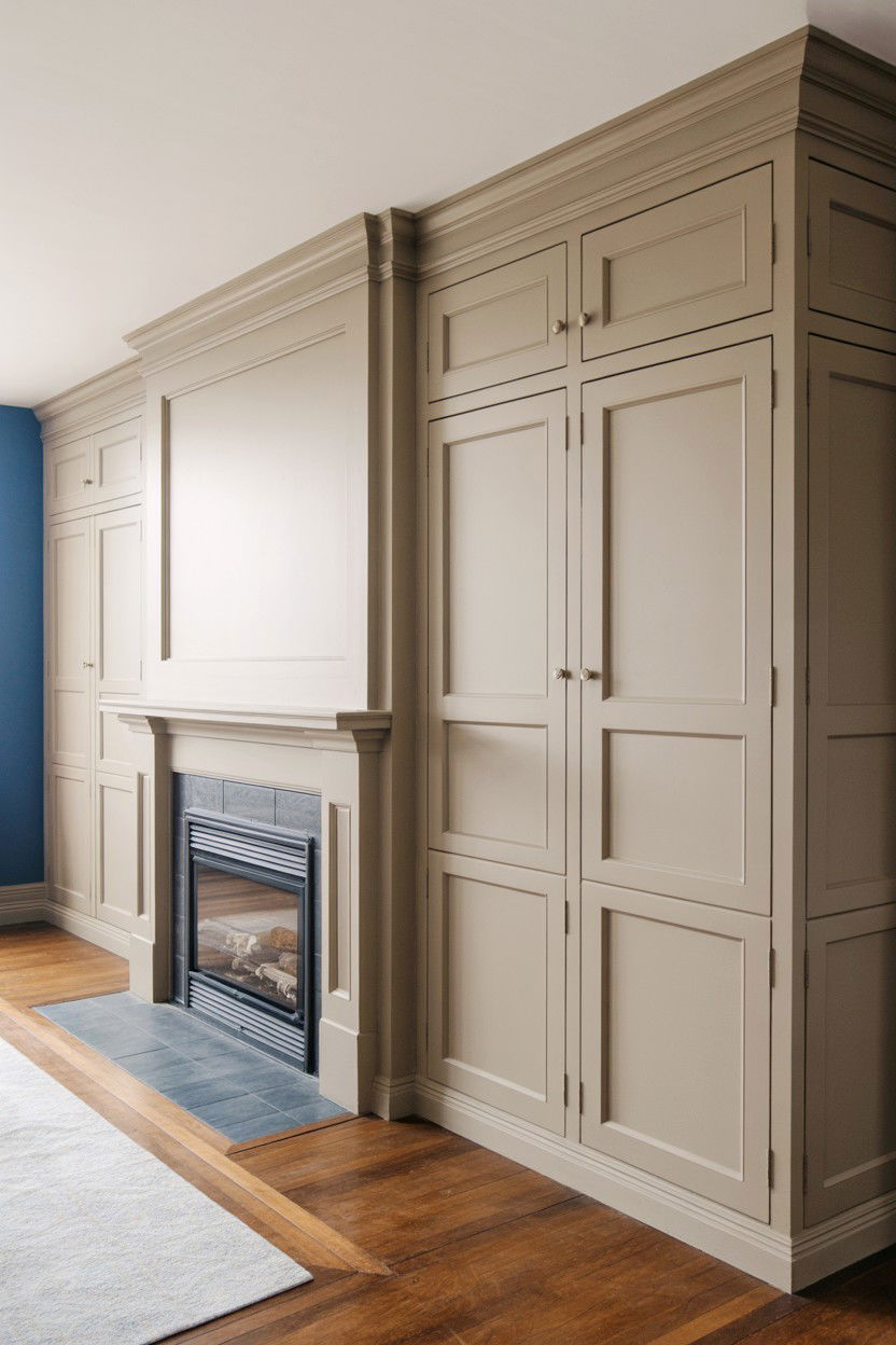 Built Ins with Recessed Panel Doors - 30 built ins around fireplace ideas