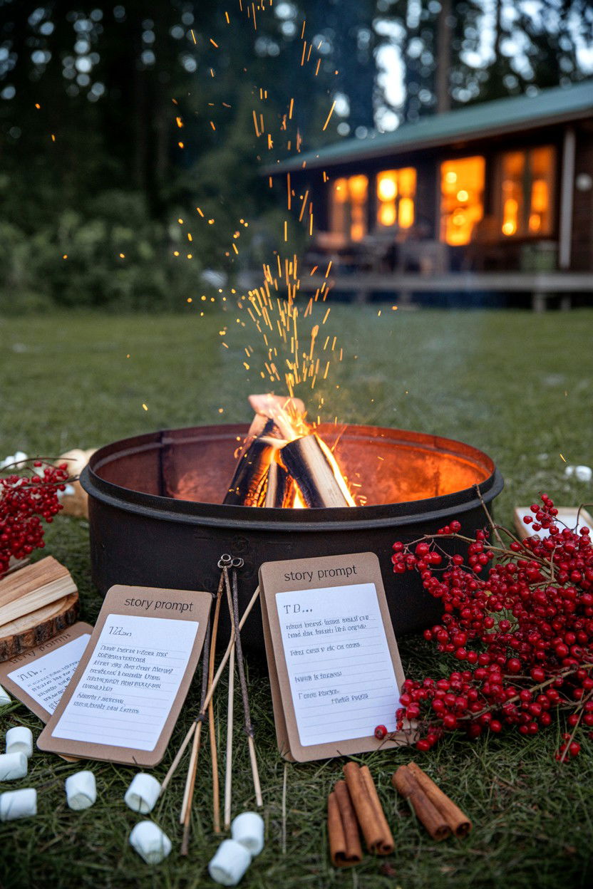 Cabin Campfire Stories and Smores Twist - 20-cozy-cabin-trip-ideas-for-couples