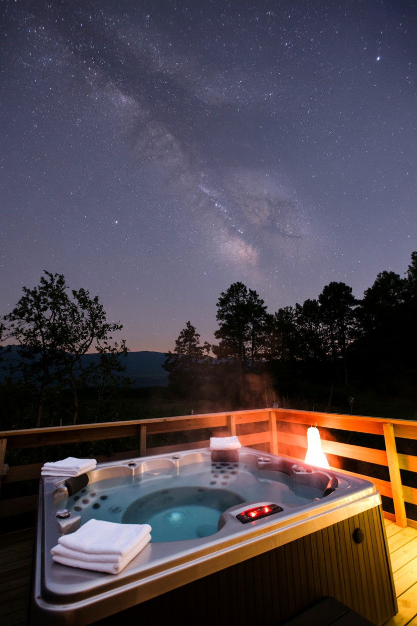 Cabin Hot Tub Stargazing Together - 20-cozy-cabin-trip-ideas-for-couples