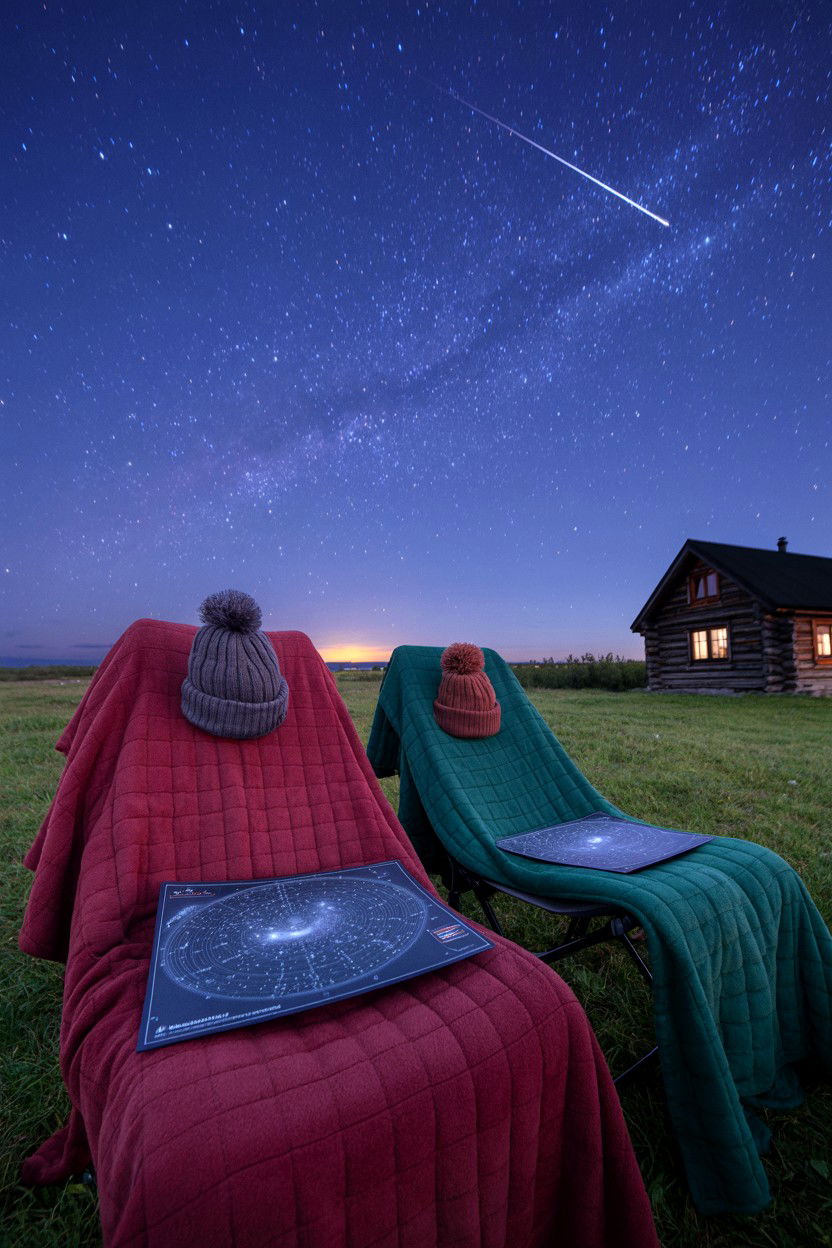 Cabin Star Map and Meteor Night - 20-cozy-cabin-trip-ideas-for-couples
