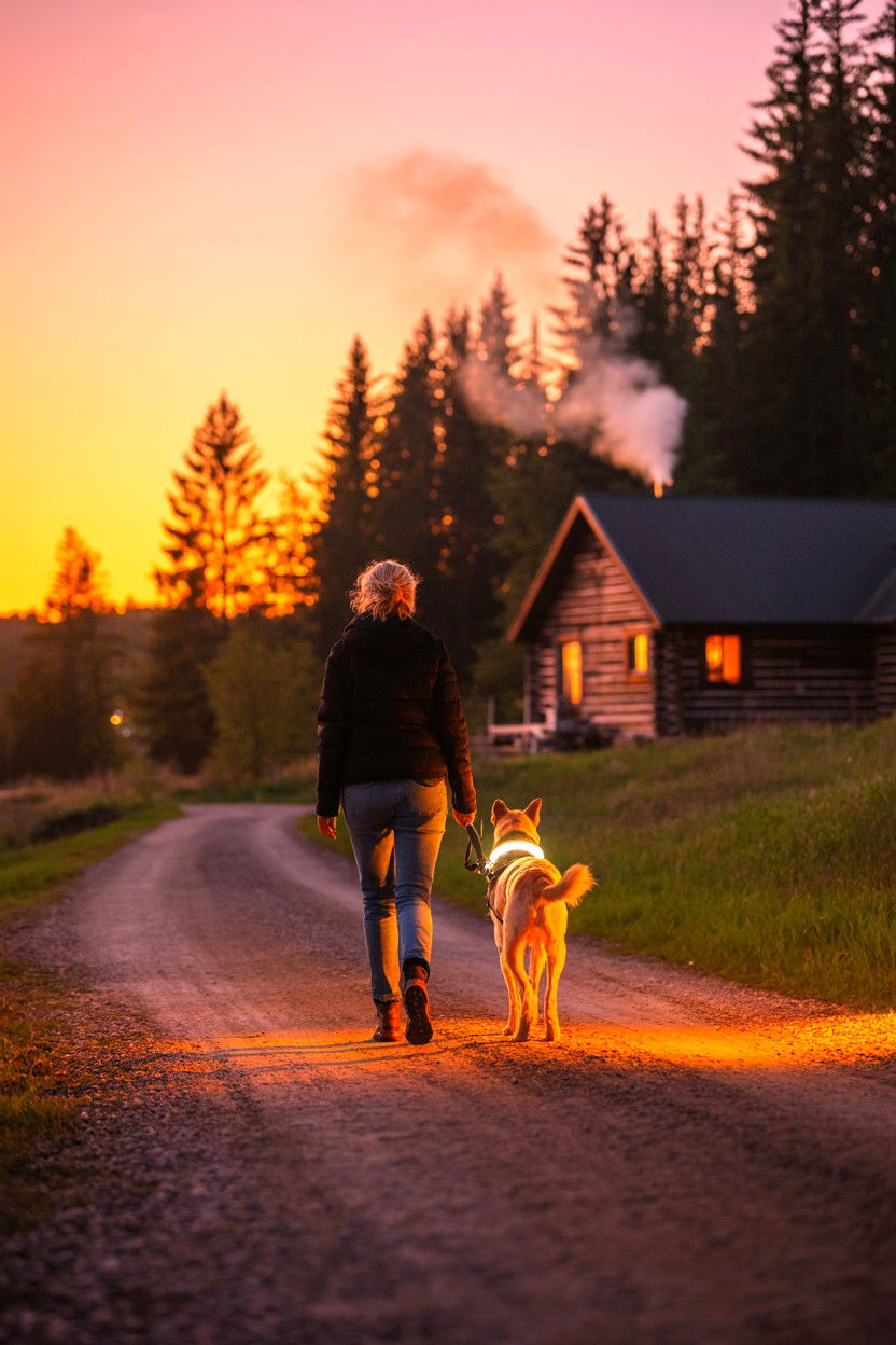 Calm Down Walks at Dusk - 20-pet-friendly-cozy-cabin-trip-ideas