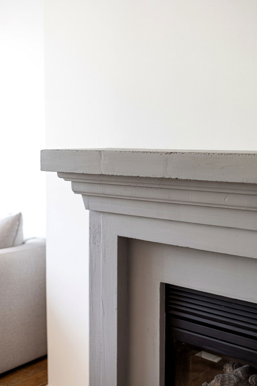 Concrete Mantle Shelf for Modern Spaces - 30 diy fireplace mantle ideas