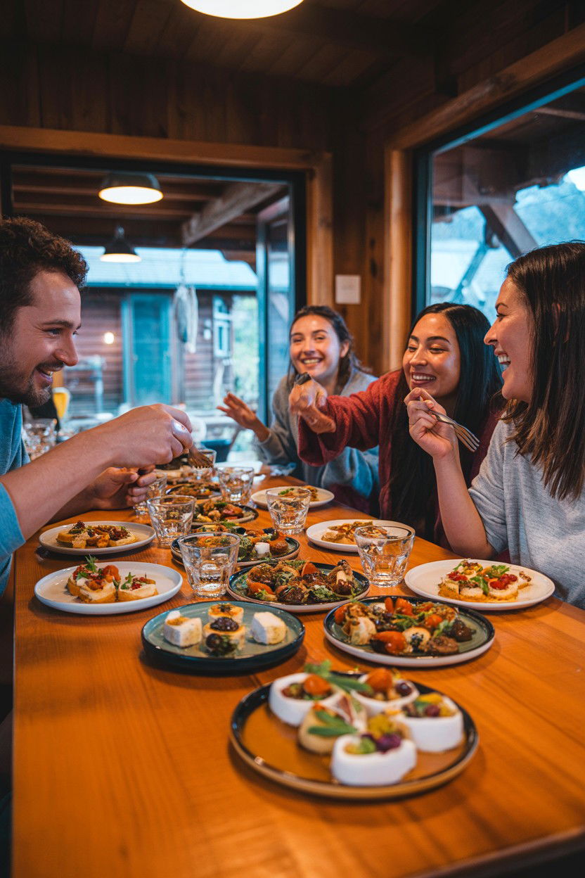 DIY Tasting Menu Night - 20-long-weekend-cozy-cabin-trip-ideas-4-days