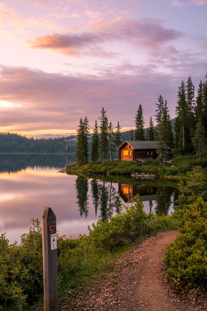 Day One Sunrise Overview - 20-long-weekend-cozy-cabin-trip-ideas-4-days