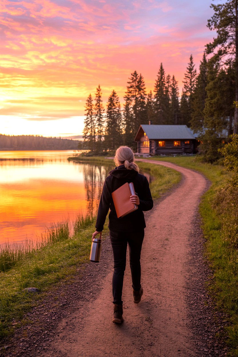 Day Three Sunrise Walk - 20-weekend-cozy-cabin-getaway-ideas-2-3-days