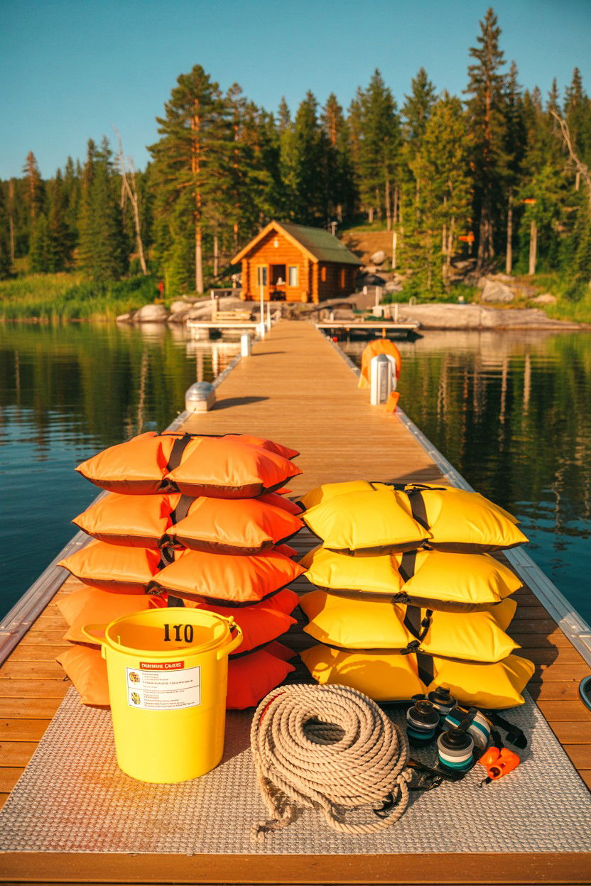 Dock Safety and Gear Zone - 20-summer-lakefront-cozy-cabin-trip-ideas