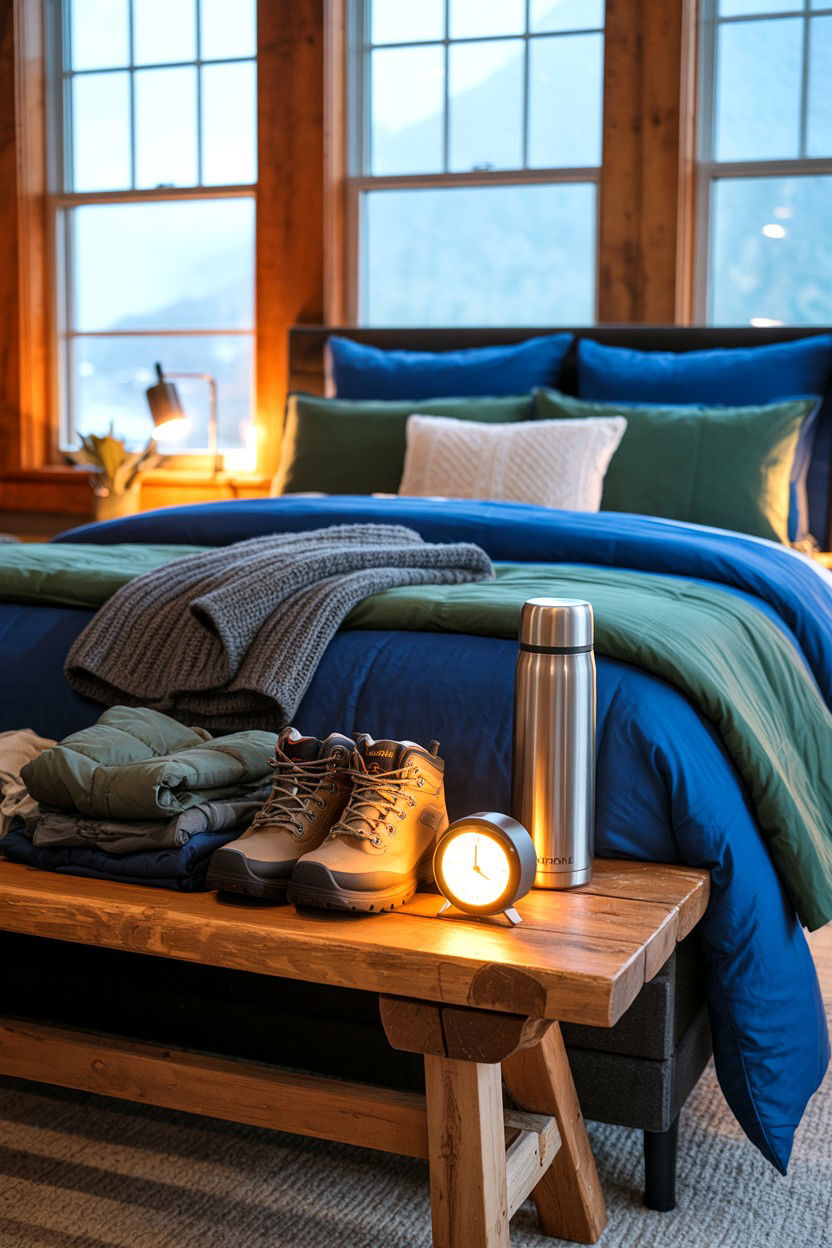 Early Bed and Sunrise Alarm - 20-fall-foliage-cozy-cabin-trip-ideas