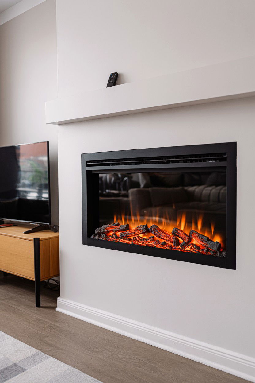 Electric Fireplace Insert for Easy Installation - 30 cozy fireplace ideas