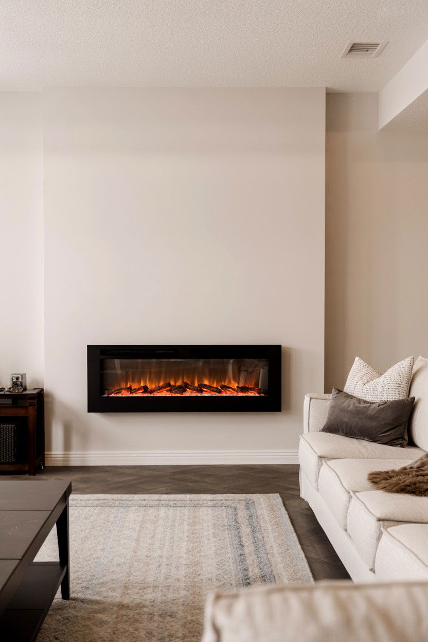 Electric Fireplace in Basement Recreation Room - 30 best electric fireplace ideas