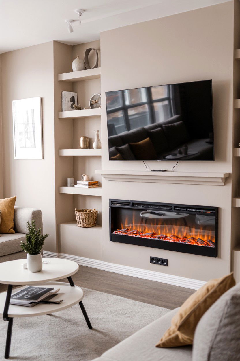 Electric Fireplace with Sustainable Convenience