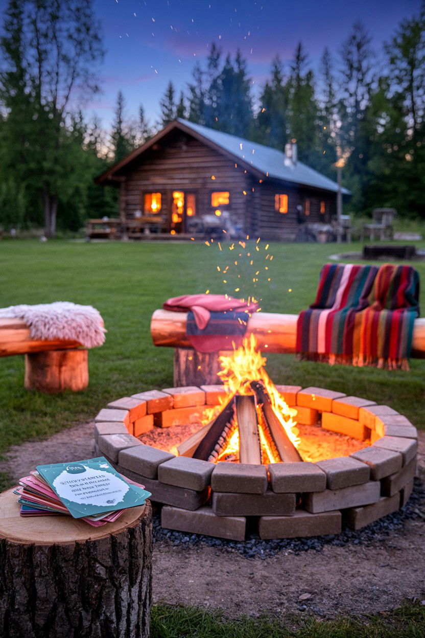 Fire Pit Stories and Stars - 20-fall-foliage-cozy-cabin-trip-ideas