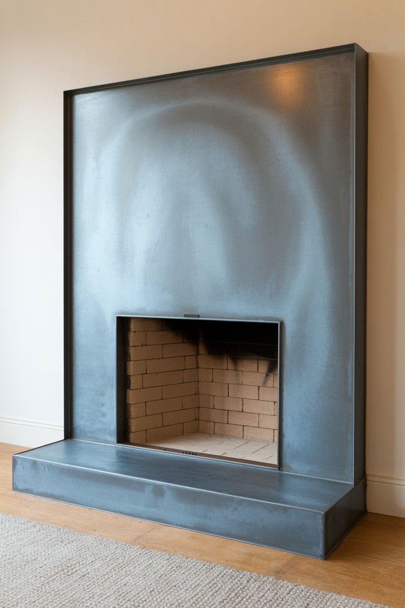 Flagstone with Irregular Organic Shapes - 30 best fireplace hearth ideas