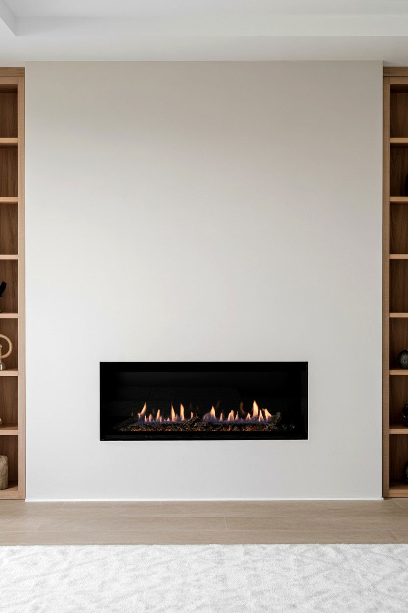 Frameless Design with Flush Wall Integration - 30 gas fireplace ideas