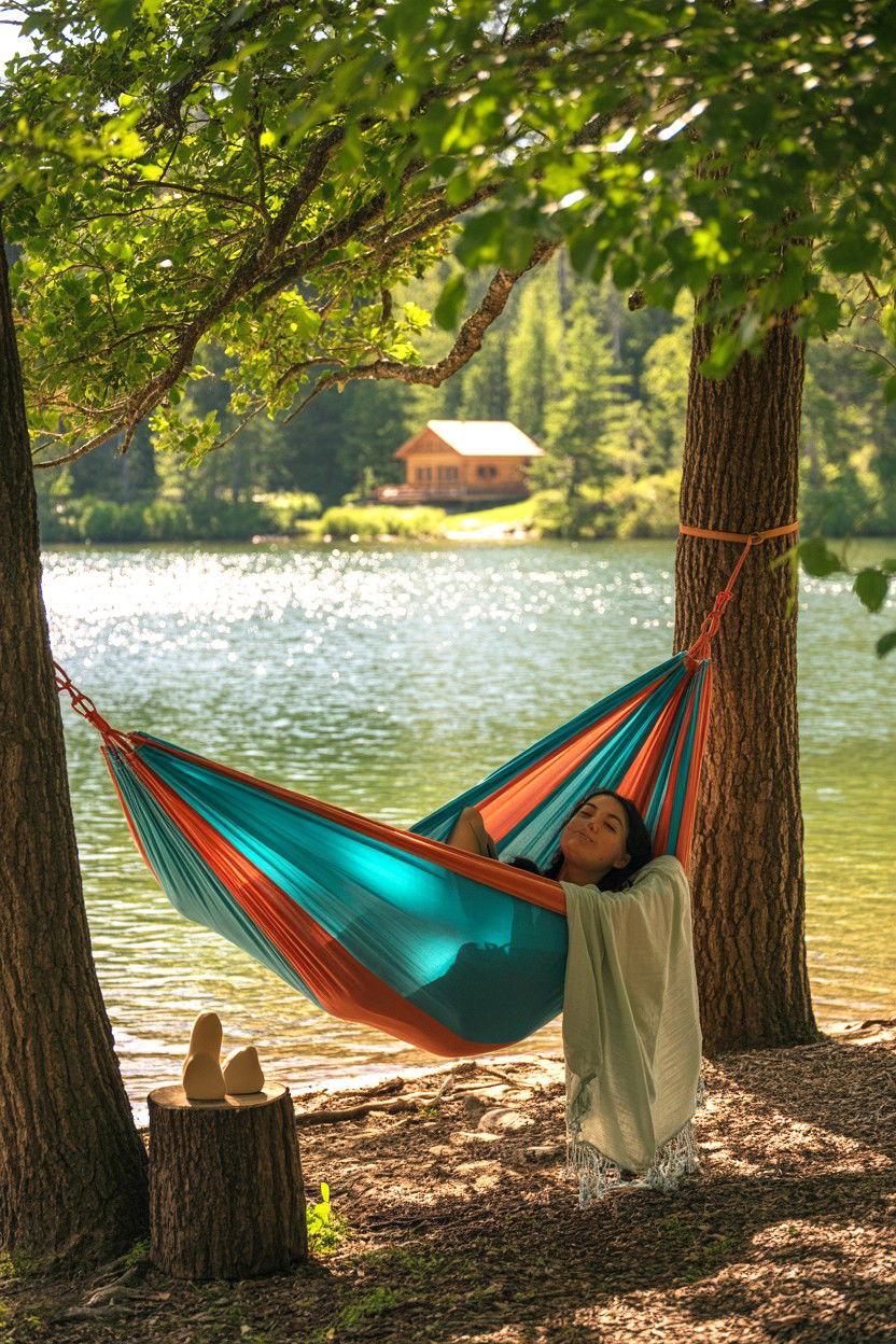 Hammock Nap in the Breeze - 20-summer-lakefront-cozy-cabin-trip-ideas
