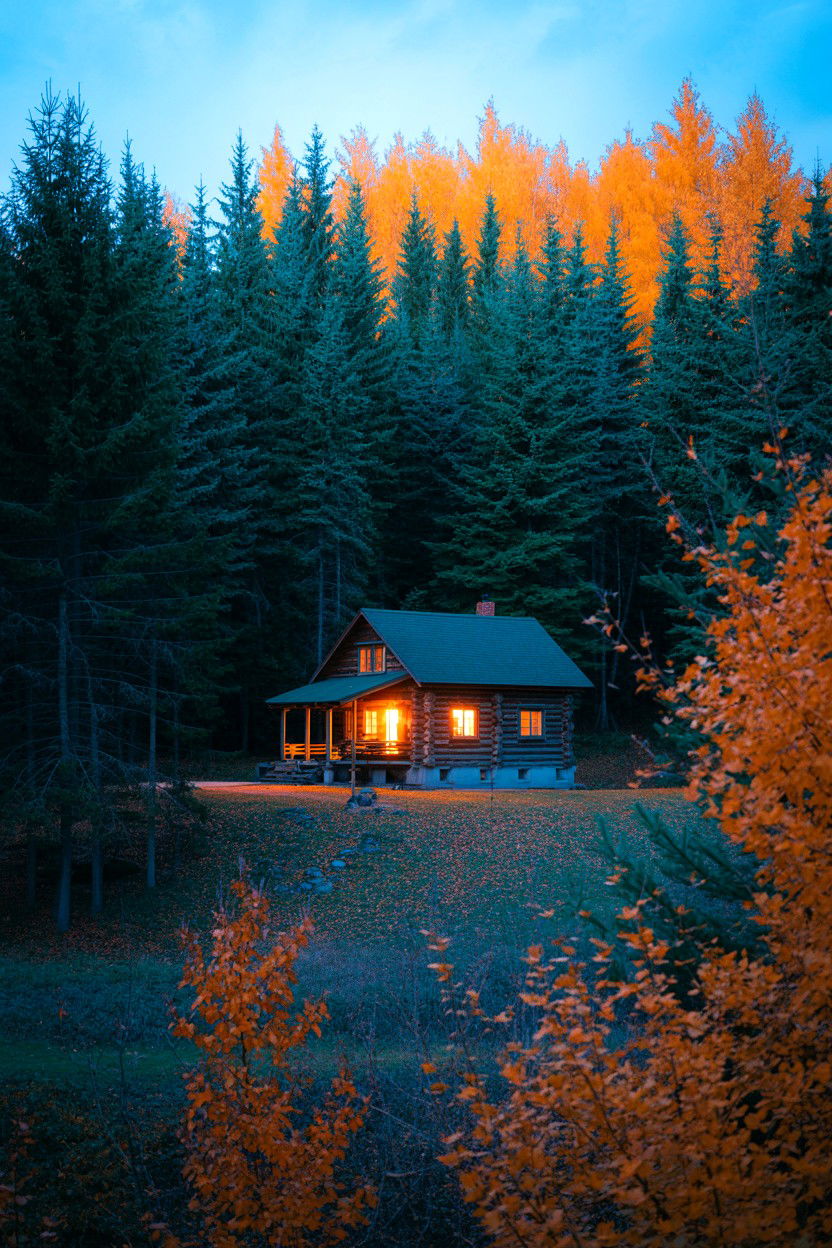 Horizons and Tree Lines - 20-stargazing-cozy-cabin-trip-ideas-dark-sky-picks