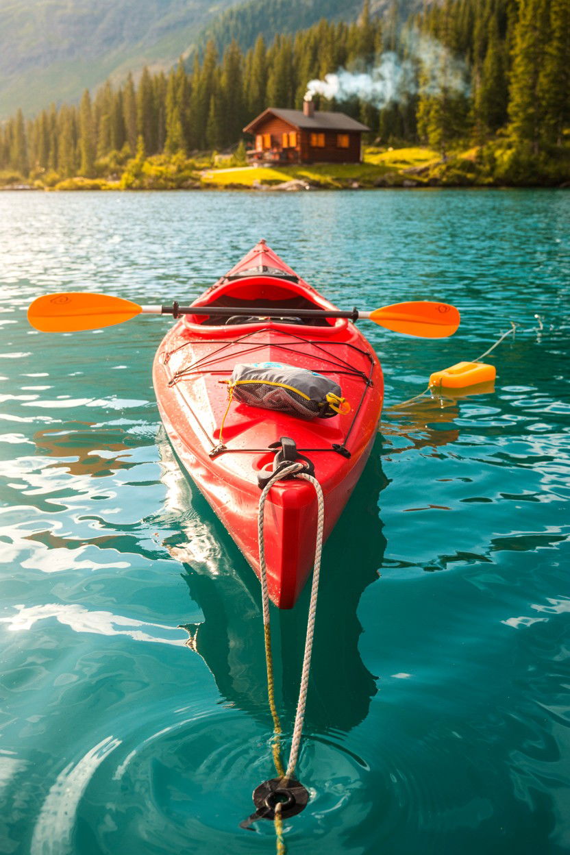 Kayak Tie Off and Swim Breaks - 20-summer-lakefront-cozy-cabin-trip-ideas