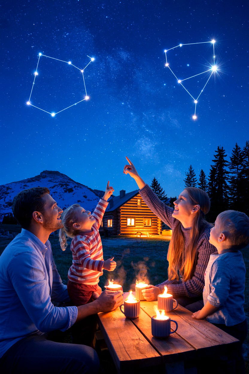 Kid Friendly Constellation Tour - 20-stargazing-cozy-cabin-trip-ideas-dark-sky-picks