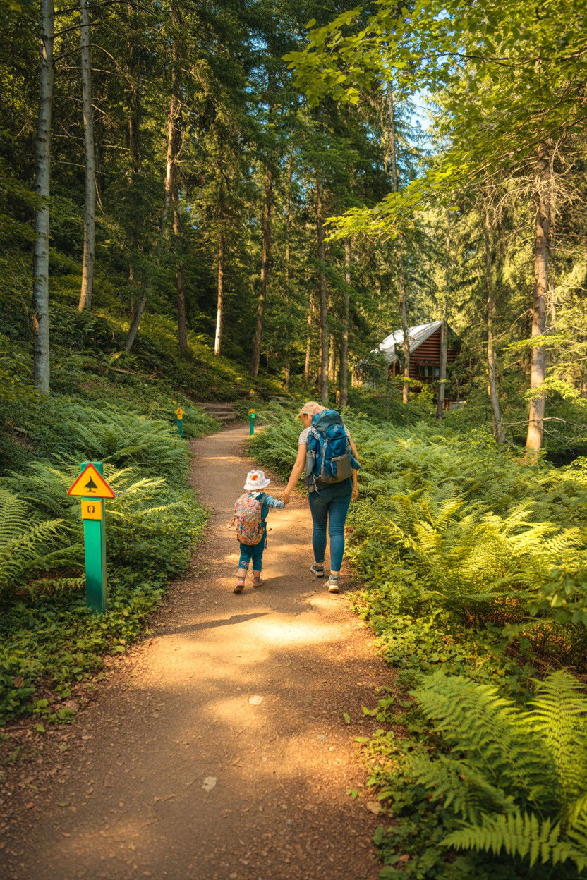 Kid Friendly Trail Loop - 20-cozy-cabin-trip-ideas-for-families
