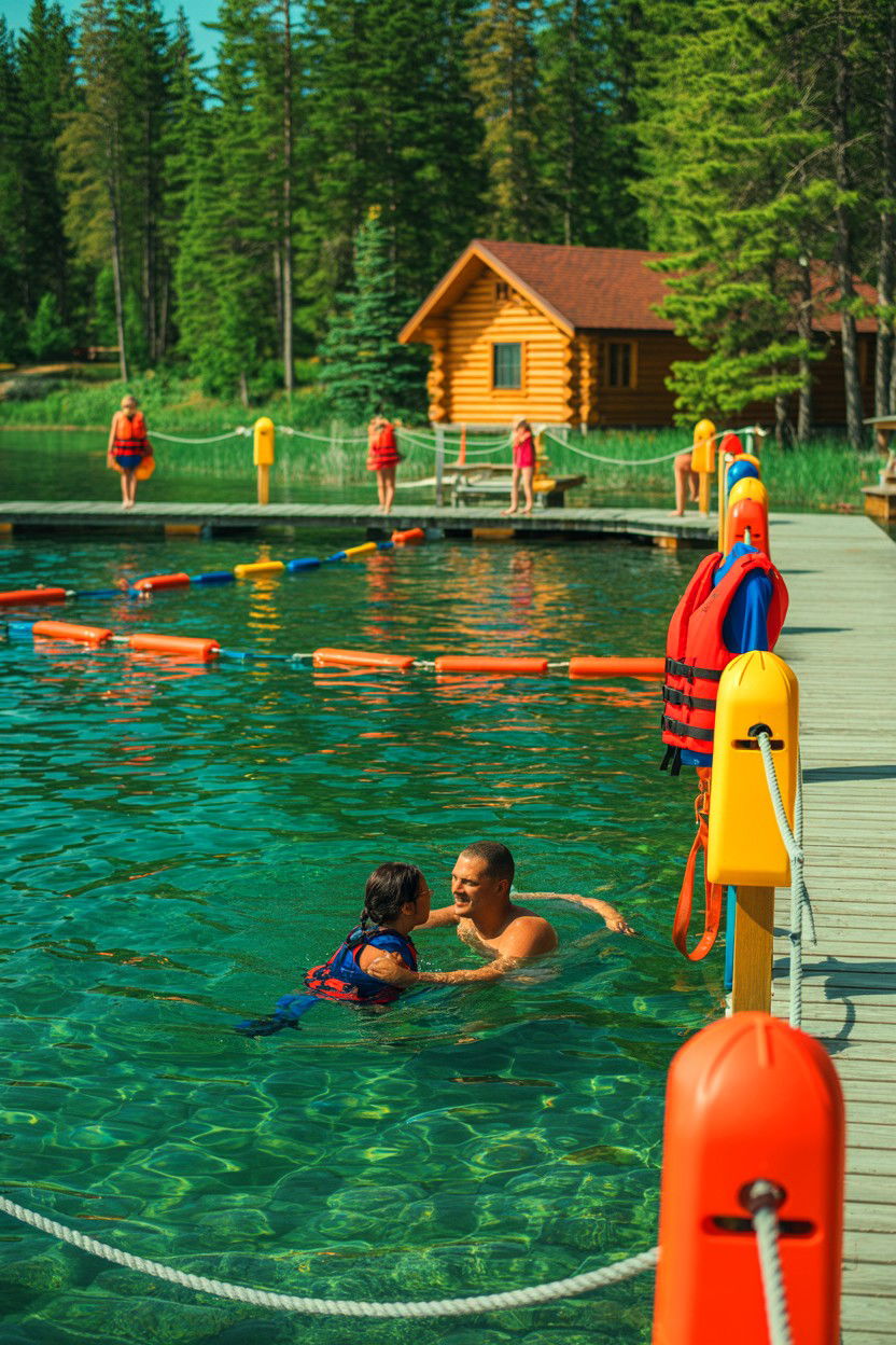 Lake Block and Safety Line - 20-cozy-cabin-trip-ideas-for-groups-and-friends