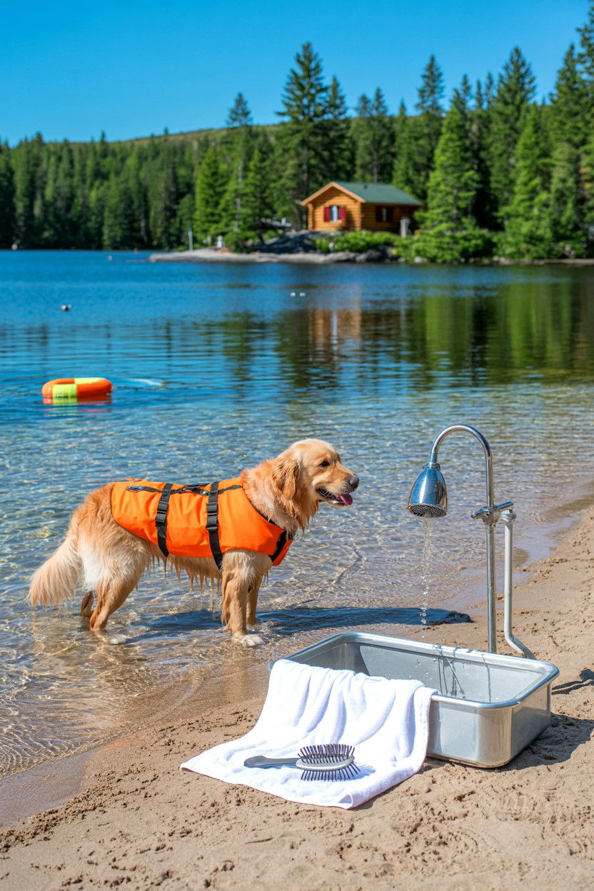 Lake Safety and PFDs - 20-pet-friendly-cozy-cabin-trip-ideas