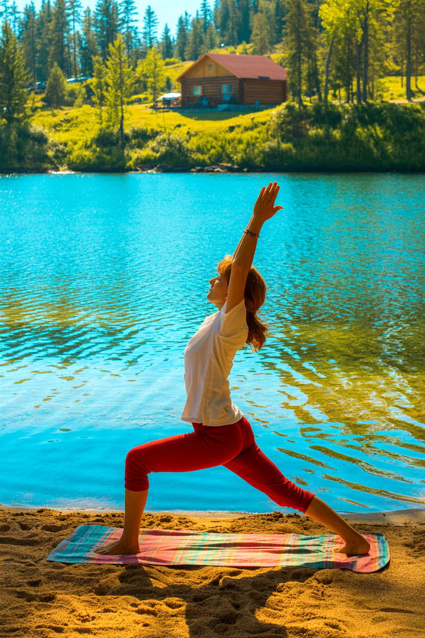 Lakeshore Yoga and Stretch - 20-summer-lakefront-cozy-cabin-trip-ideas