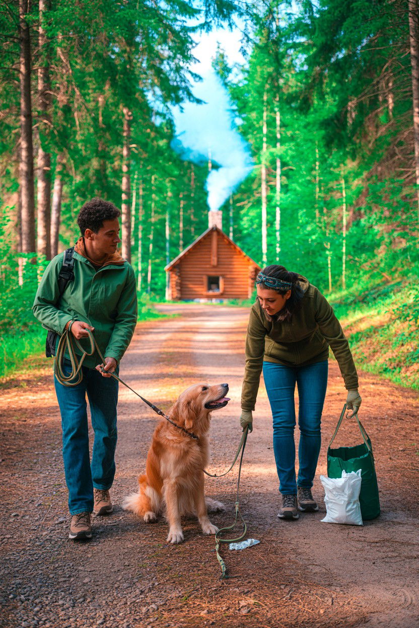 Leash Rules and Trail Etiquette - 20-pet-friendly-cozy-cabin-trip-ideas