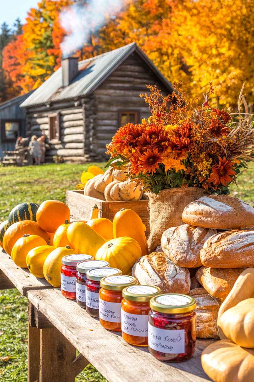 Local Market for Seasonal Finds - 20-fall-foliage-cozy-cabin-trip-ideas