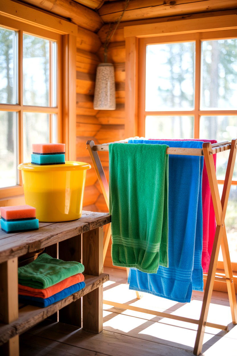 Low Impact Bath and Laundry - 20-off-grid-cozy-cabin-trip-ideas
