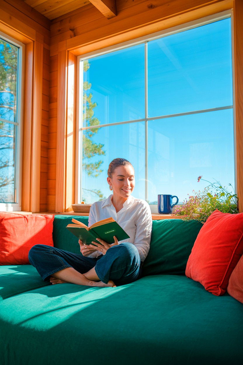 Midday Quiet Hour and Reading - 20-long-weekend-cozy-cabin-trip-ideas-4-days