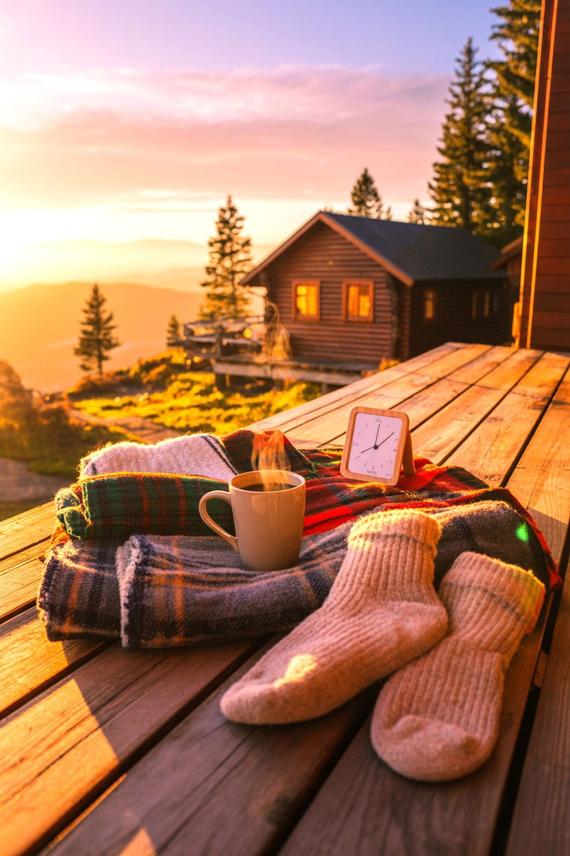 Morning Sunrise and Coffee Deck - 20-weekend-cozy-cabin-getaway-ideas-2-3-days
